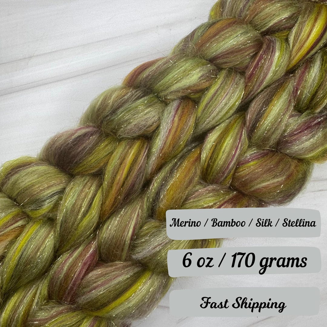 Spiced Sprite Combed Top Braid Merino Wool Fibers Spinning Fiber ...