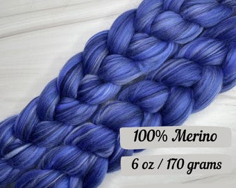 Ocean - 100% Wool Combed Top – 6 oz Spinning Fiber