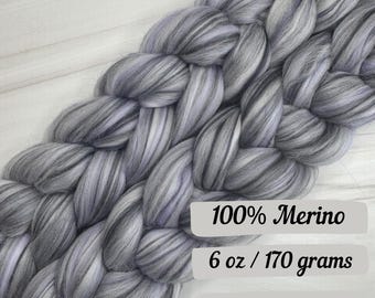 Winter - 100% Wool Combed Top – 6 oz Spinning Fiber