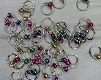 Frisky Spring Snag Free Stitch Markers for Knitting Handmade Knitting Accessories Gift for Knitter Jump Ring Stitch Markers optional case