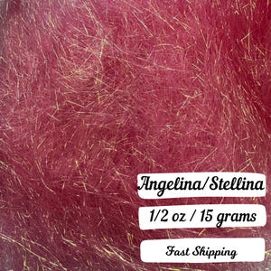 Pink Tickle Sparkle Stellina Angelina Sparkly Fiber Heat Bondable Spinning Fiber Sparkle Batts Sparkle Roving Add Sparkle Spinning Fiber