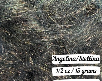 Forest Blaze Stellina Angelina Sparkly Fiber Heat Bondable Spinning Fiber Sparkle Batts Sparkle Roving Add Sparkle Spinning Fiber
