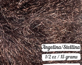 Bronze Stellina Angelina Sparkly Fiber Non Heat Bondable Spinning Fiber Sparkle Batts Sparkle Roving Add Sparkle Spinning Fiber