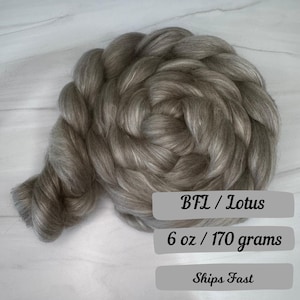 Mochaccino BFL Lotus Fiber Unique Blend Fiber Natural Blend Fiber Combed Top Wool Roving Spinning Fiber Natural Luxury Fiber