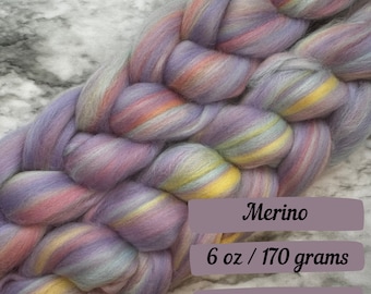 Unicorn Combed Top Merino  Fiber Spinning Fiber Wool Roving Gift Fiber Art Fiber for Spinning Fiber Braid Felting Wool Spinning Supply