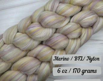 Moonmilk Combed Top Braid Merino Wool  Fibers Spinning Fiber Felting Wool