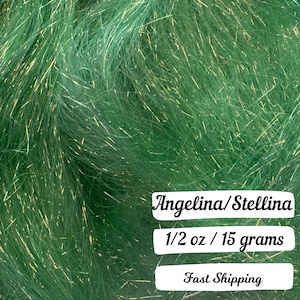 Mint Sparkle Stellina Angelina Sparkly Fiber Heat Bondable Spinning Fiber Sparkle Batts Sparkle Roving Add Sparkle Spinning Fiber