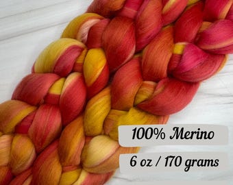 Moulin Rouge - 100% Wool Combed Top – 6 oz Spinning Fiber