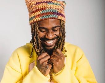 Summer Blend Handmade Crochet Cat Beanie Hat Short