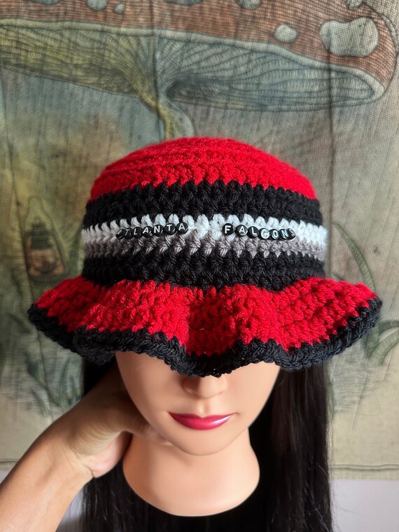 Atlanta Falcons Handmade Crochet Bucket Hat - Etsy