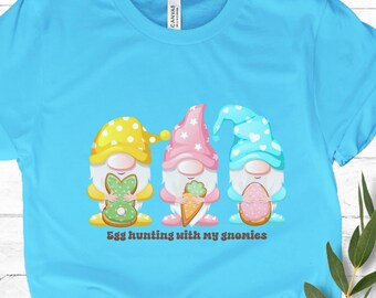Custom Easter Family T-Shirt, Gnomes Egg Hunt Tee