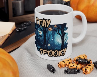 Stay Spooky Halloween Mug, Halloween Coffee Mug, Halloween Mug, Halloween Cup, Halloween Coffee, Skeleton Mug, Spooky Skeleton Mug