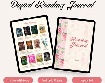Coquette inspired Reading Journal, Portrait Reading Journal, Book Review Journal, Book Tracker, Reading Tracker, Goodnotes