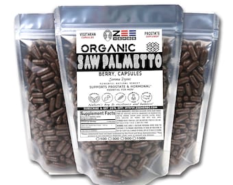 Bio-Sägepalmbeeren-Kapseln - 1200 mg Prostata-Ergänzung (Vegetarier)