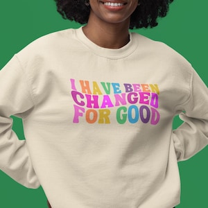 Wicked the Musical Elphaba Glinda Sweatshirt pull pull, théâtre Broadway costume Halloween, Wicked the film, fille verte populaire Ariana