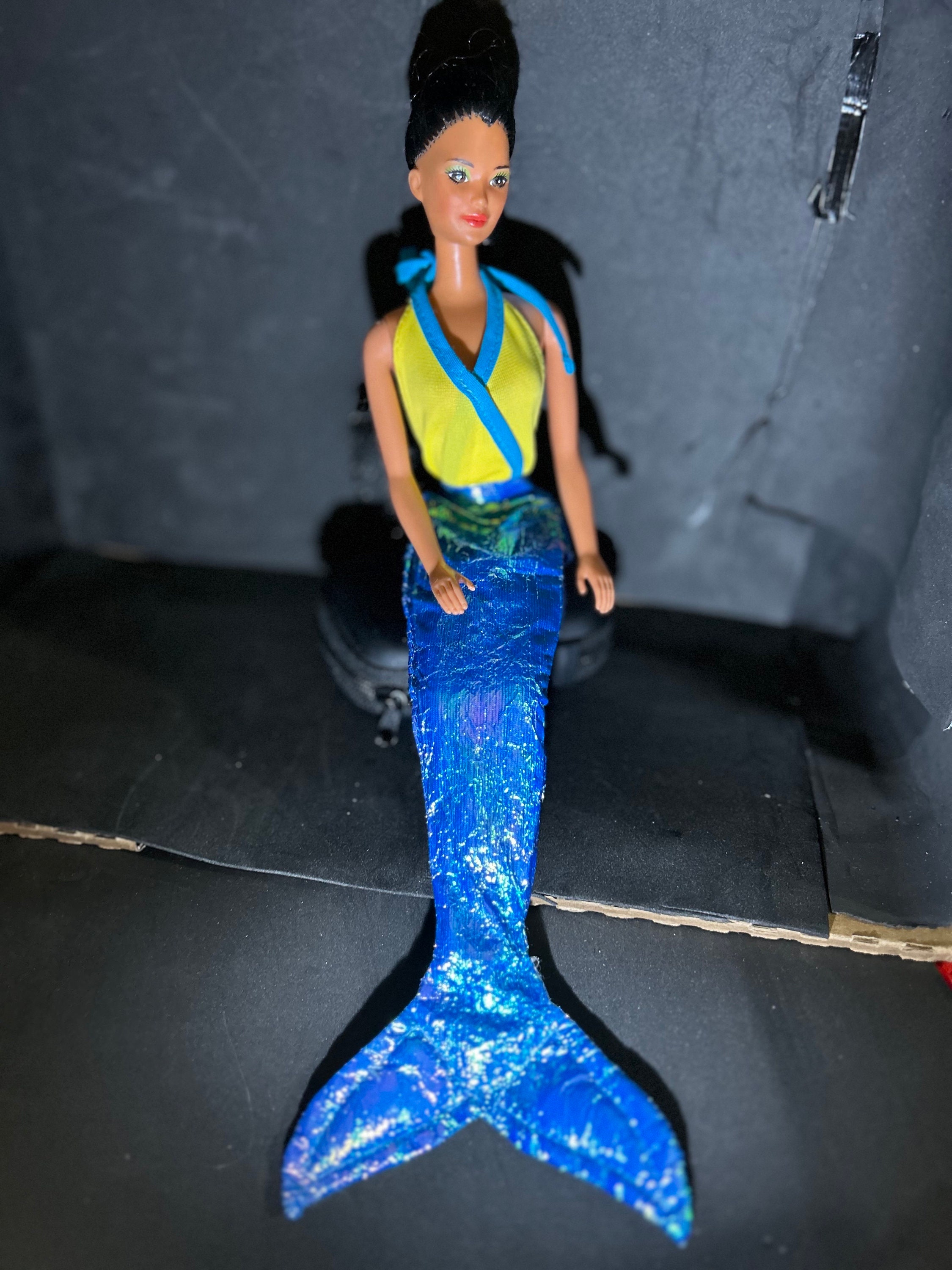 Gold Mermaid Barbie Etsy