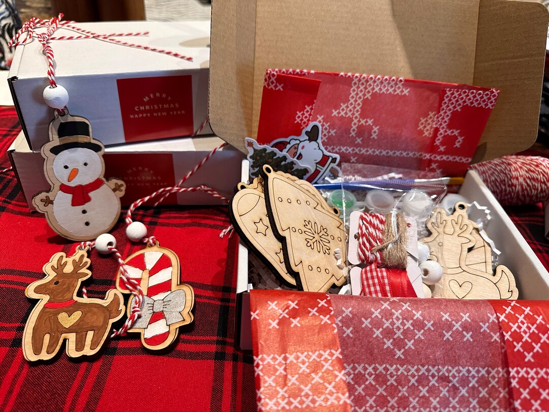 DIY Christmas Ornament Painting Kit. Fun Activity Kit for Kids Etsy