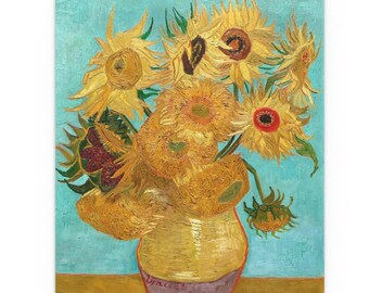 Vase With Sunflowers (Van Gogh) Fine Art Poster