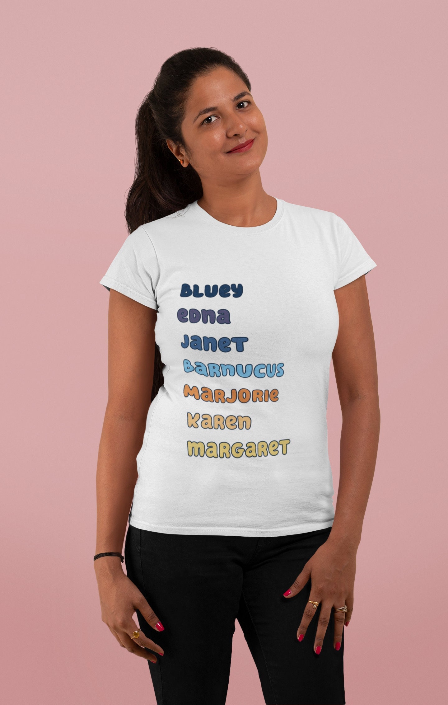 Bluey Inspired Mum Chilli List of Nicknames Unisex T-shirt Gift