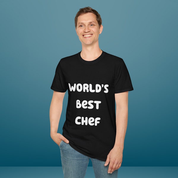 Bluey Inspired Dad Bandit World's Best Chef Quote Unisex Soft style T-Shirt-Bluey Dad Shirt- Bluey Shirt Adult- Bluey Birthday Shirt