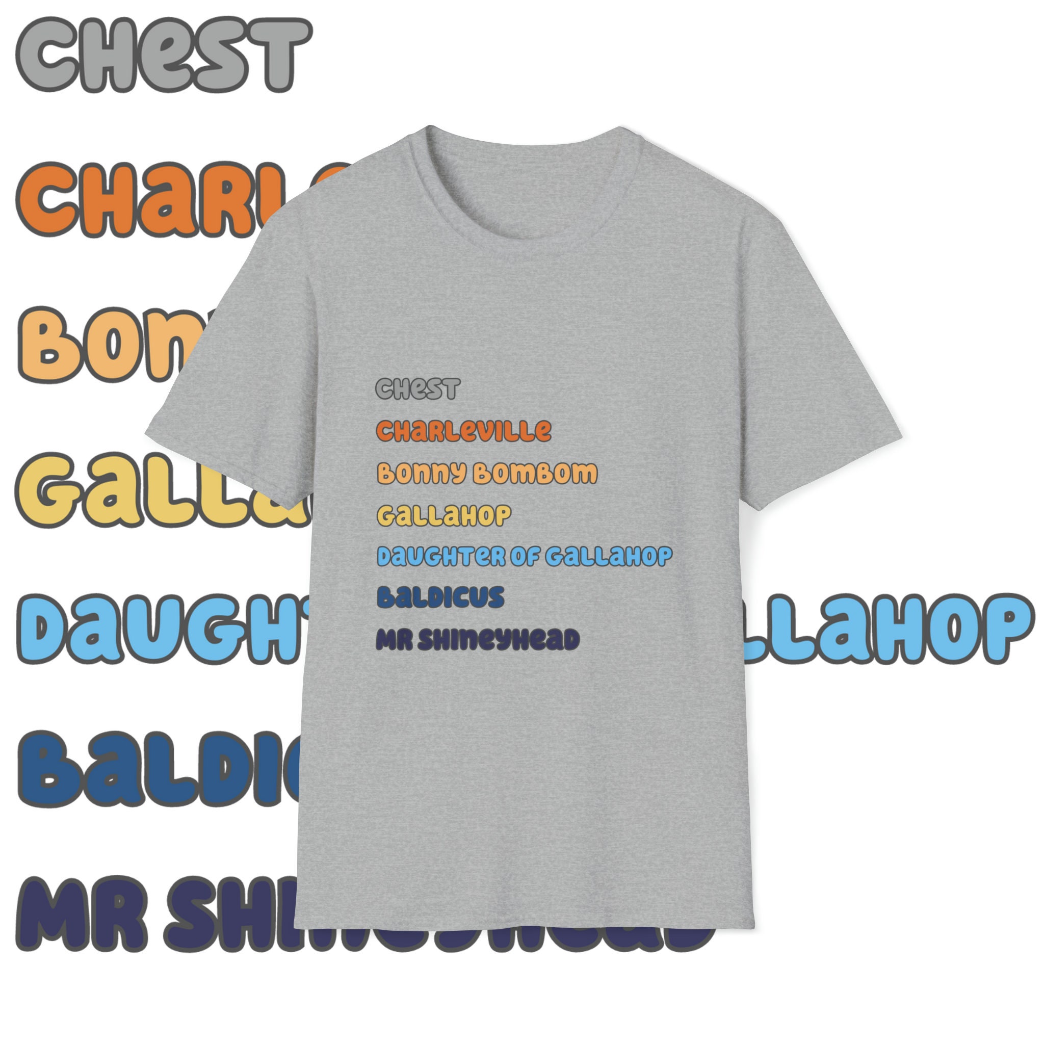 Bluey Inspired Episode Called Chest Names List Unisex Soft 