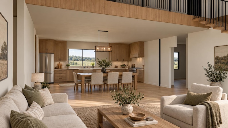 4 Bedroom Barndominium Plans With 2 Suites & Loft | PDF + Editable DWG ...