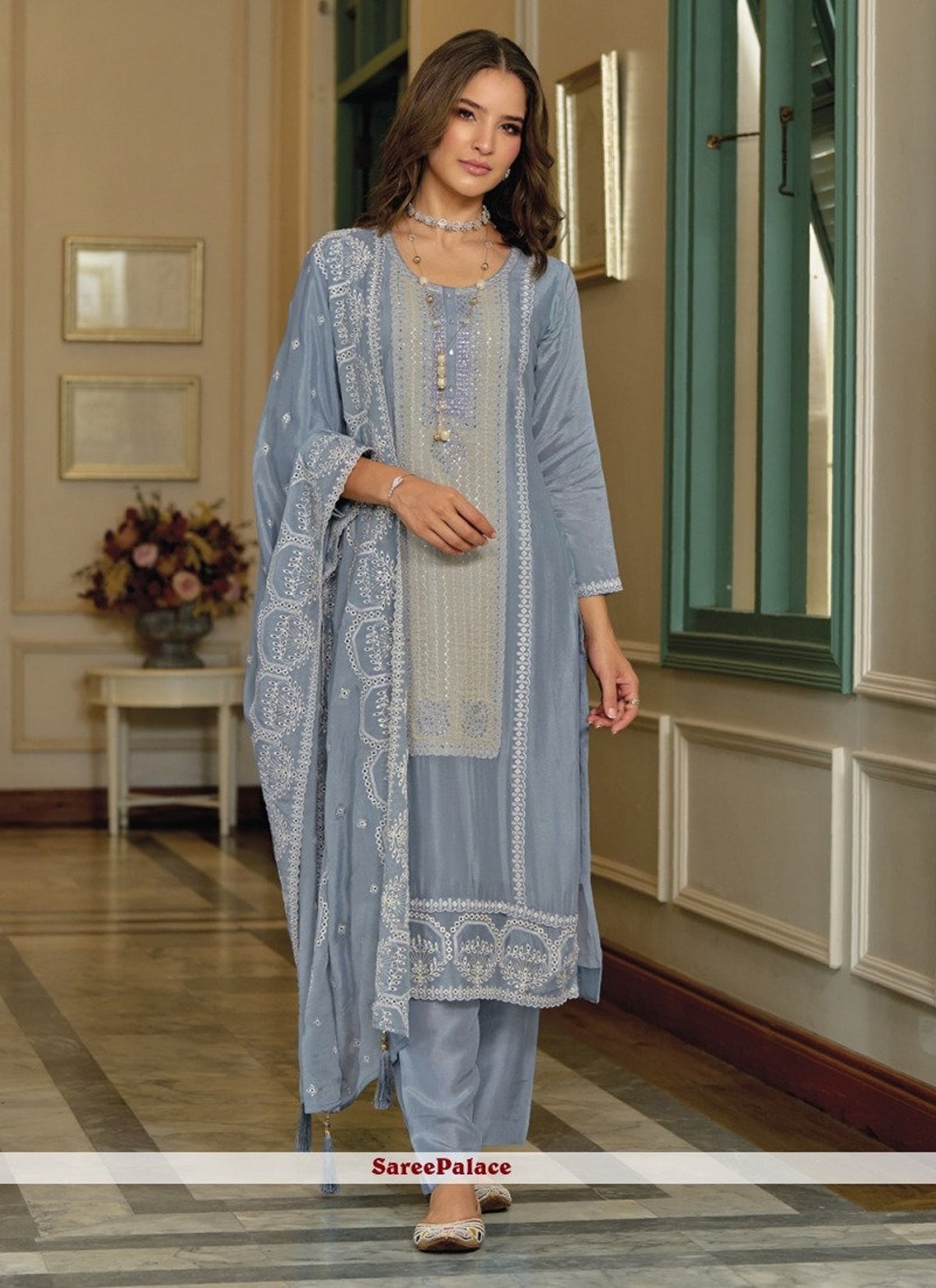 Elegant Green Silk Salwar Suit perfect for Wedding & Party Etsy
