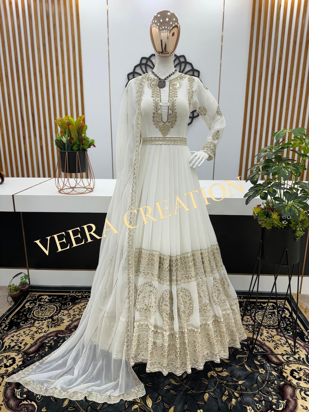 Indian Long Dress for Wedding Receptions Casual Wear Outfits, Anarkali