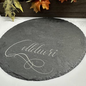 Personalisiertes Laser graviertes Schiefer Charcuterie Board | Hochzeit, Housewarming Geschenk