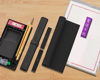 Japanese Calligraphy Set -Authentic Starter Pack - Natural Stone Set
