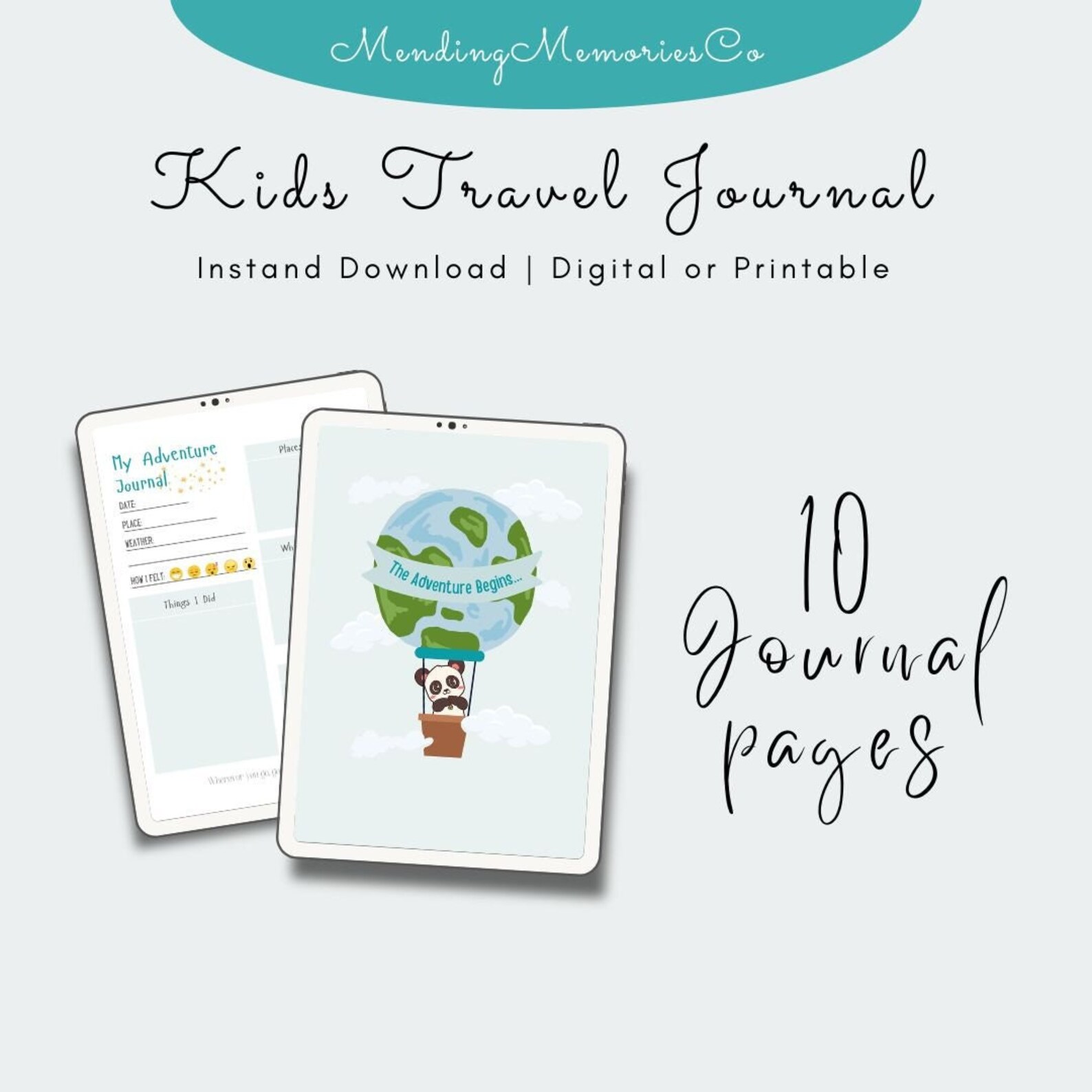 Printable Kids Travel Journal - Keep Your Kids Entertained on the Go! Road Trip Activities ...