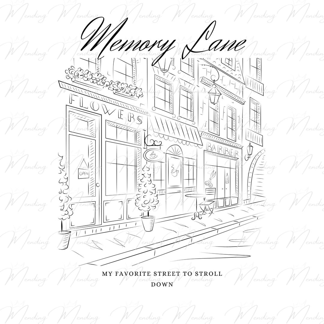Stroll Down Memory Lane Png Memory Lane Art Png Digital Download