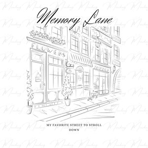 Stroll down Memory Lane png Memory lane art png digital download sublimation png digital art