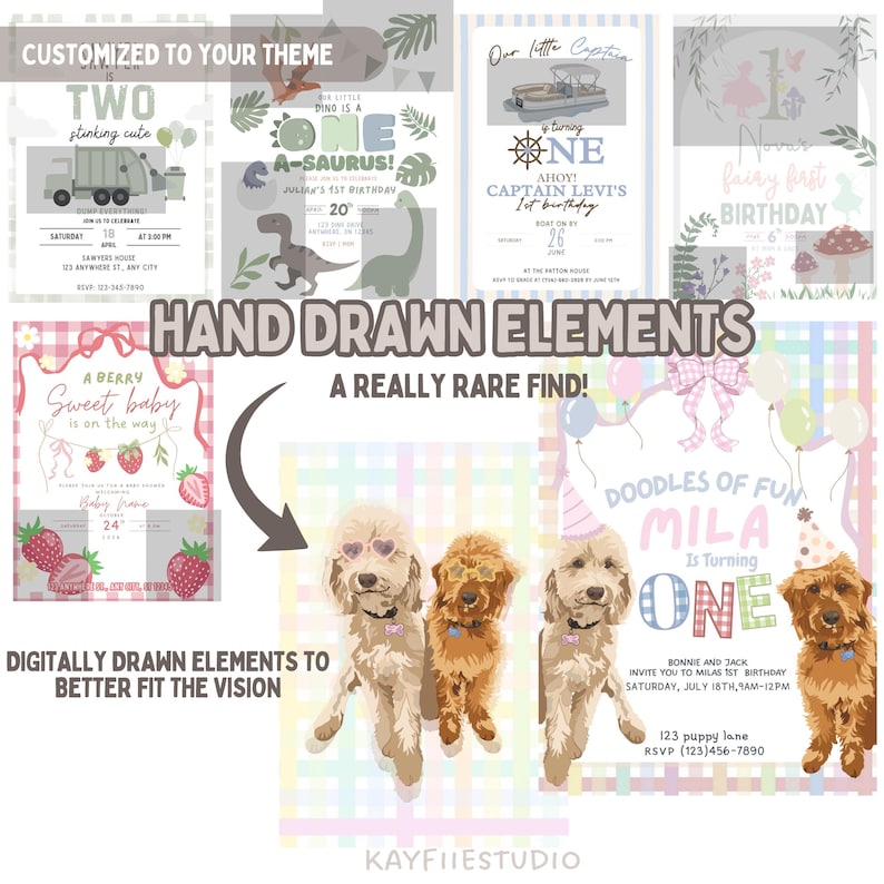 Invitación personalizada / Diseño personalizado hecho a pedido / baby shower, cumpleaños, boda, graduación, invitación digital navideña imagen 2
