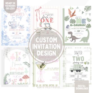 Custom Invitation | Personalized Made-to-order Design | babyshower, birthday, wedding , graduation, holiday digital Invite