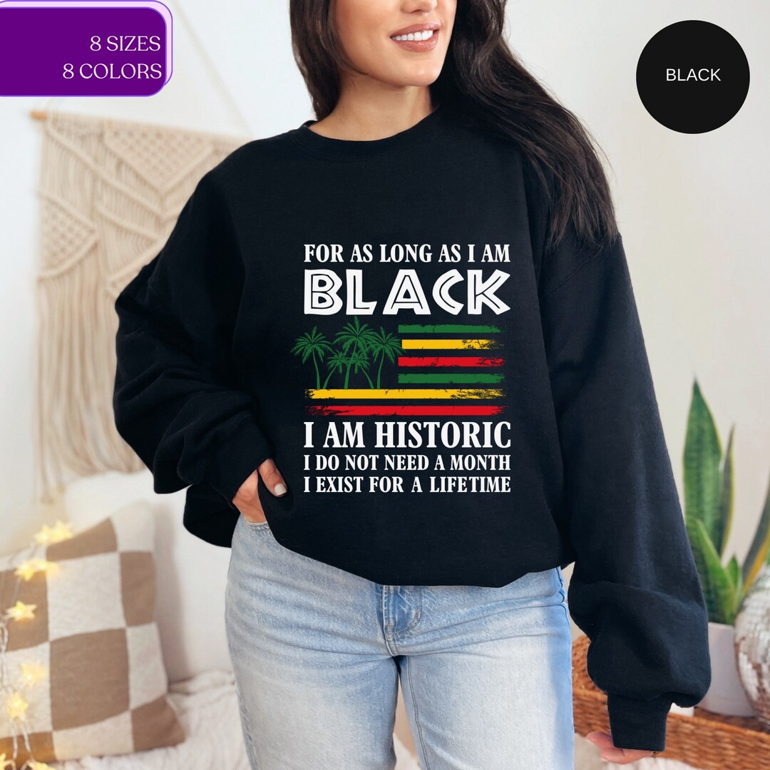 I AM BLACK HISTORY RHINESTONES SWEATSHIRT main image 0