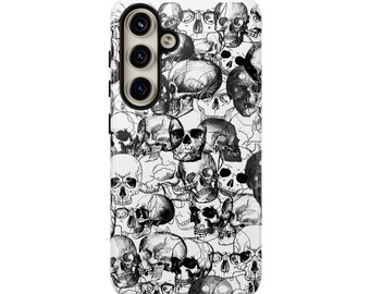 Gothic Skull Phone Case | Tough Cases for Trendy Protection, Edgy Style, Halloween Gift, Dark Aesthetic, Unique Accessories, Gothic, Spooky