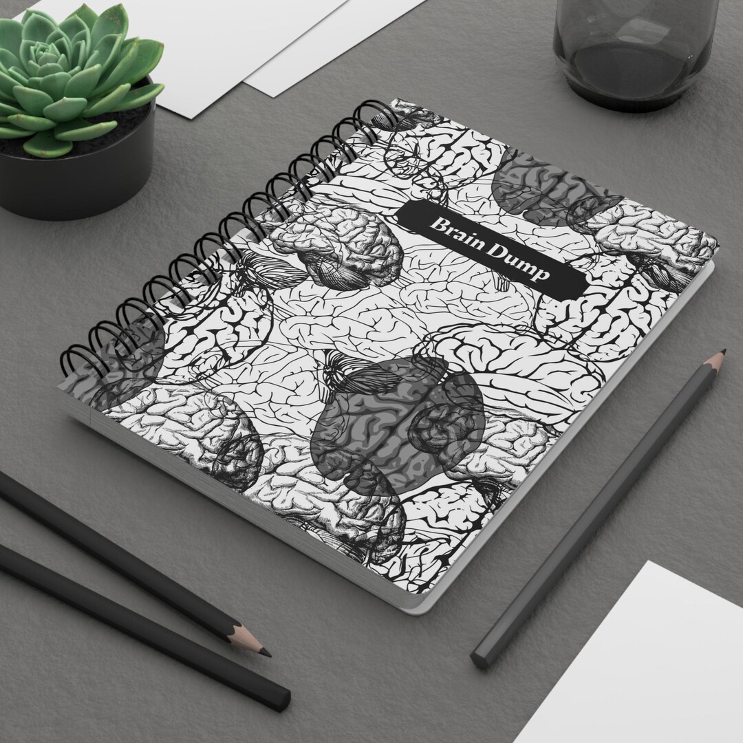 Brain Dump Spiral Bound Journal, Unique Notebook for Creative Minds, Perfect for Brainstorming ...