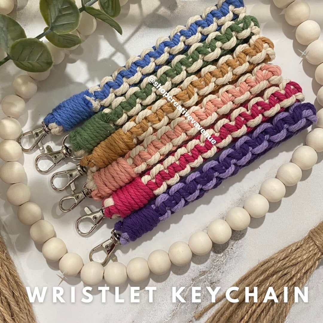 Wristlet Keychain Macrame Bracelet Key Holder Key Accessories Auto