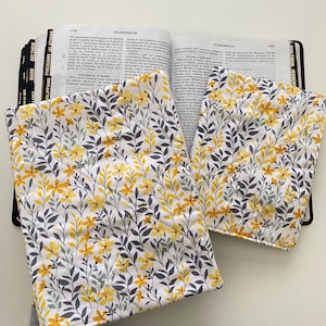Bible Book Cover Handmade | Christian Gifts | Bible Accessory Protector | Yellow Booksleeve