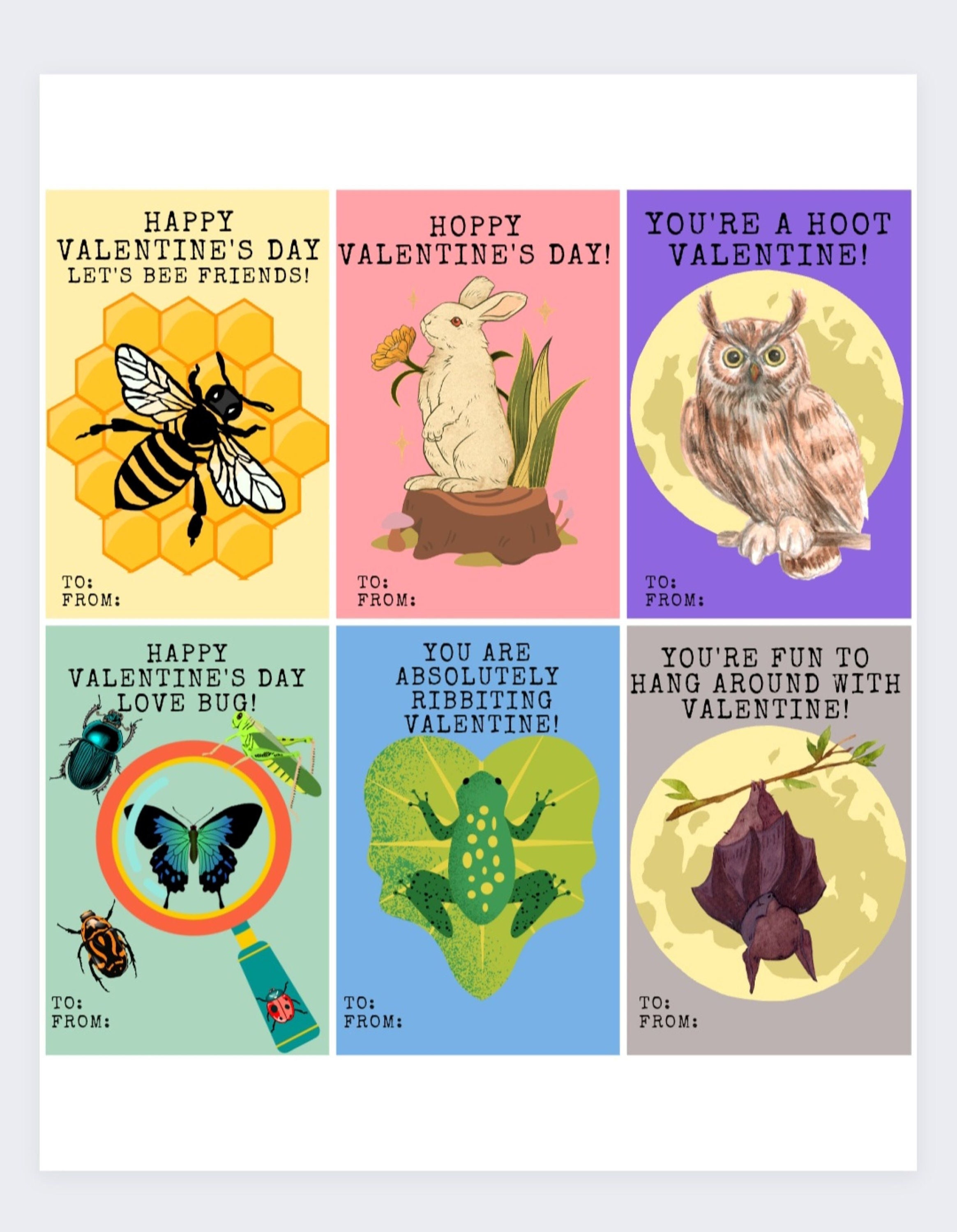 Kids Valentine Cards, Children Valentines Day Cards Set Pack Valentine Kit,  Set of 12 