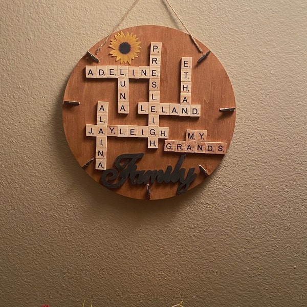 Family Crossword Wall Etsy Family Crossword Wall Etsy