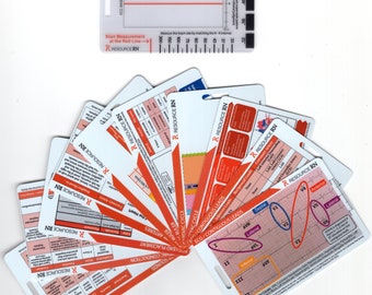 Cardiac Nursing Badge Card Set: ECG Interpretation & STEMI Tool