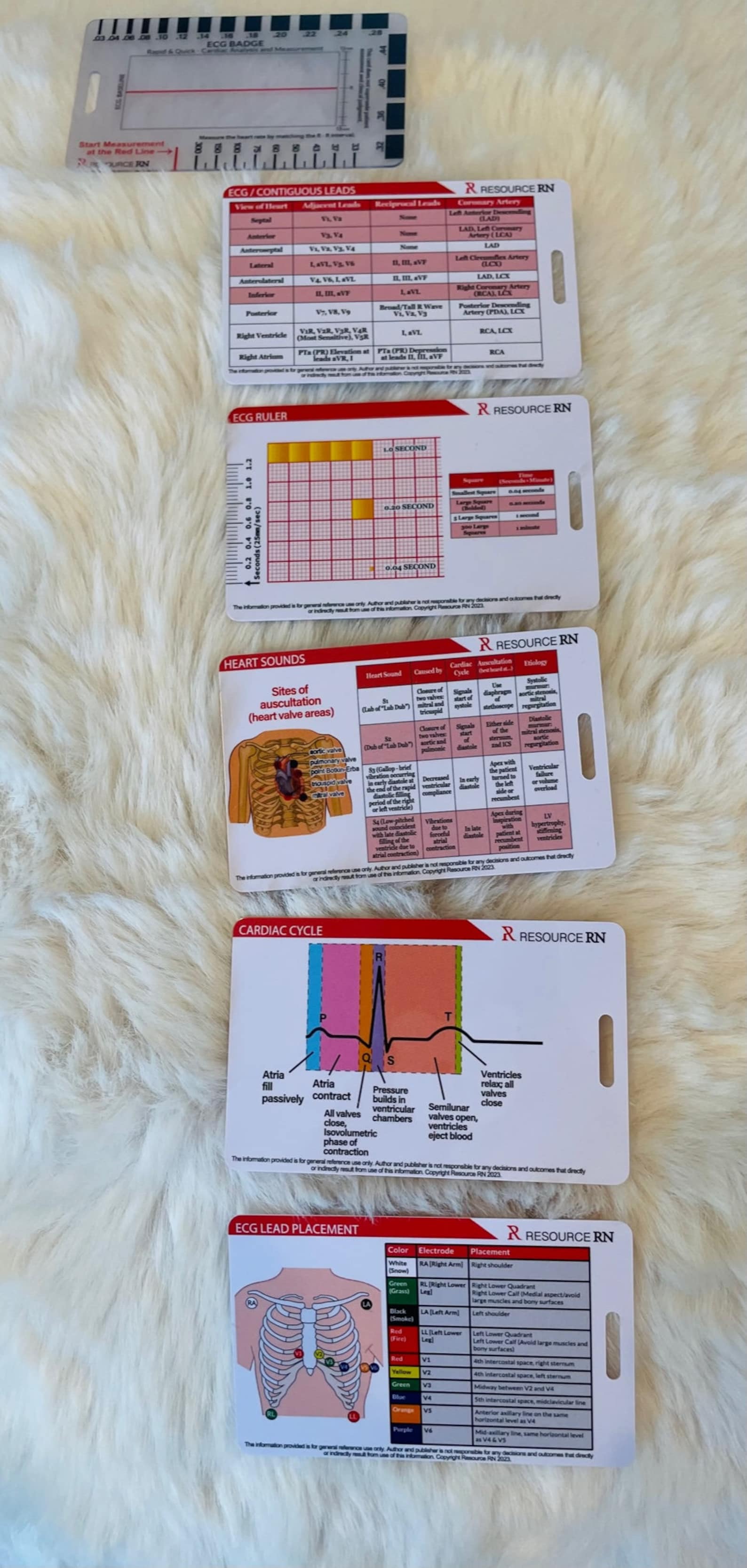 Cardiac Nursing Badge Card Set: ECG Interpretation & STEMI Tool - Etsy