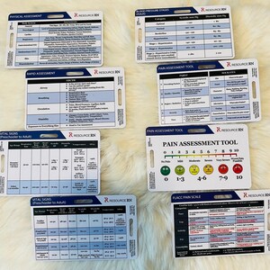 RN Assessment Reference Cards: Vital Signs, Physical & Pain Assessment ...