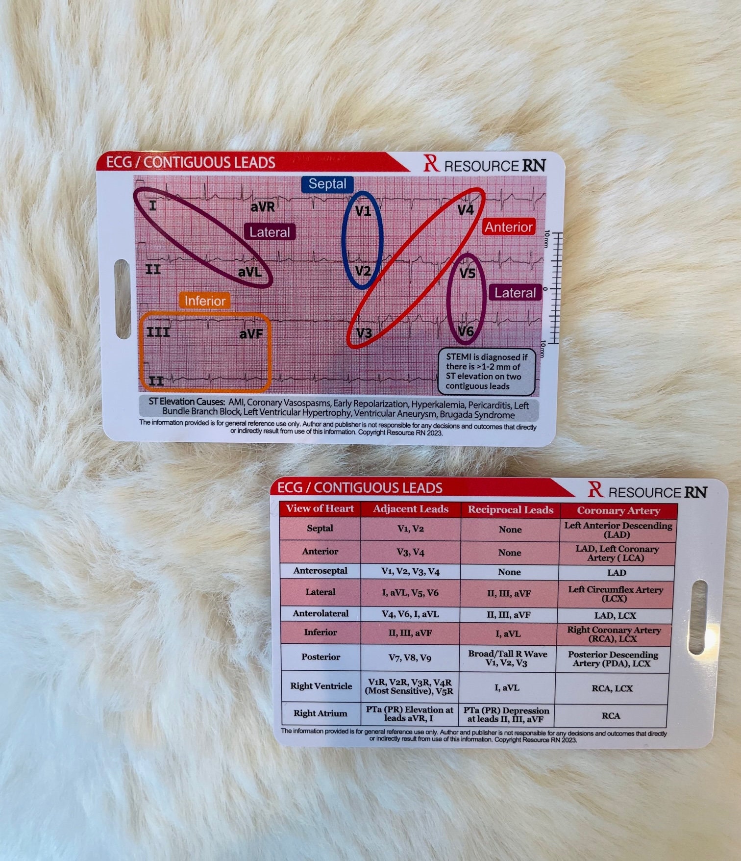 EKG STEMI Reference Tool VERTICAL Badge Card Pocket Guide - Etsy UK