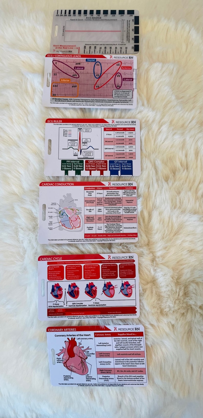 Cardiac Nursing Badge Card Set: ECG Interpretation & STEMI Tool - Etsy