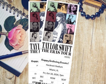 Taylor Swift Souvenir Concert Ticket - Custom Made to Order - Physical Product