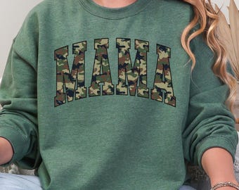 Camo Mama Sweatshirt, Camouflage Mom Hoodie, Mother's Day Gift