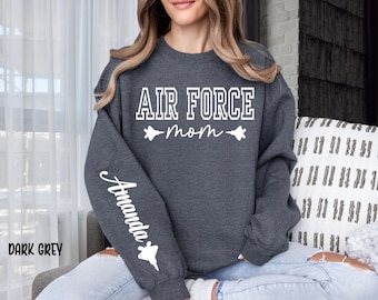 Personalized Air Force Mom Sweatshirt: Military Pride Gift